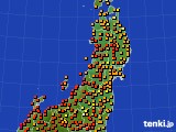 東北地方のアメダス実況(気温)(2020年08月25日)