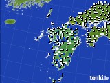 九州地方のアメダス実況(風向・風速)(2020年08月25日)
