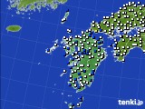 2020年08月25日の九州地方のアメダス(風向・風速)