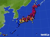 アメダス実況(日照時間)(2020年08月26日)