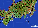 東海地方のアメダス実況(気温)(2020年08月27日)