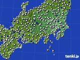 関東・甲信地方のアメダス実況(風向・風速)(2020年08月27日)