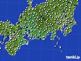 2020年08月27日の東海地方のアメダス(風向・風速)