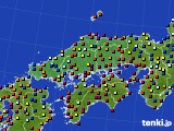 中国地方のアメダス実況(日照時間)(2020年08月28日)