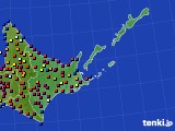 道東のアメダス実況(日照時間)(2020年08月28日)