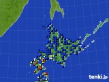 2020年08月29日の北海道地方のアメダス(日照時間)