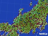 北陸地方のアメダス実況(日照時間)(2020年08月29日)