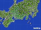 2020年08月29日の東海地方のアメダス(風向・風速)