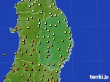 岩手県のアメダス実況(気温)(2020年08月30日)