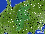 長野県のアメダス実況(風向・風速)(2020年08月30日)