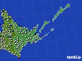 2020年08月30日の道東のアメダス(風向・風速)