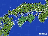 四国地方のアメダス実況(風向・風速)(2020年09月02日)