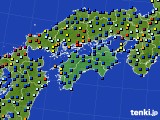 四国地方のアメダス実況(日照時間)(2020年09月04日)