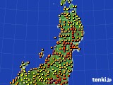 東北地方のアメダス実況(気温)(2020年09月04日)