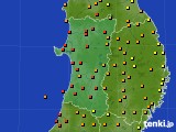 秋田県のアメダス実況(気温)(2020年09月06日)