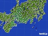 2020年09月08日の東海地方のアメダス(風向・風速)