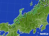 北陸地方のアメダス実況(降水量)(2020年09月13日)