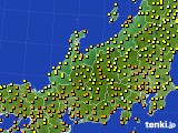 北陸地方のアメダス実況(気温)(2020年09月13日)