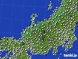 2020年09月13日の北陸地方のアメダス(風向・風速)