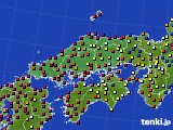 中国地方のアメダス実況(日照時間)(2020年09月14日)