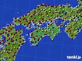 四国地方のアメダス実況(日照時間)(2020年09月14日)