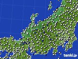 2020年09月14日の北陸地方のアメダス(風向・風速)