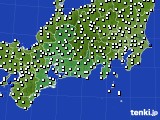 東海地方のアメダス実況(風向・風速)(2020年09月16日)