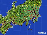 関東・甲信地方のアメダス実況(気温)(2020年09月18日)