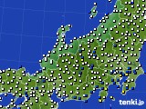 北陸地方のアメダス実況(風向・風速)(2020年09月18日)