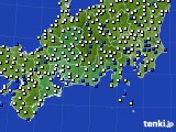 2020年09月18日の東海地方のアメダス(風向・風速)