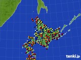 北海道地方のアメダス実況(日照時間)(2020年09月19日)