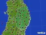 岩手県のアメダス実況(日照時間)(2020年09月19日)