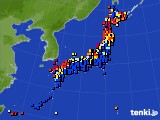 2020年09月20日のアメダス(日照時間)