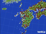 2020年09月21日の九州地方のアメダス(日照時間)