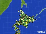 北海道地方のアメダス実況(気温)(2020年09月21日)