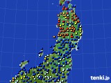 2020年09月22日の東北地方のアメダス(日照時間)