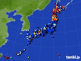2020年09月22日のアメダス(日照時間)