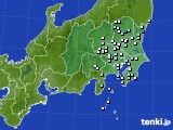 関東・甲信地方のアメダス実況(降水量)(2020年09月23日)