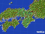 2020年09月23日の近畿地方のアメダス(気温)