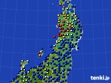 2020年09月24日の東北地方のアメダス(日照時間)