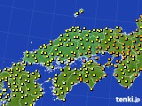 中国地方のアメダス実況(気温)(2020年09月24日)