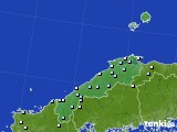 島根県のアメダス実況(降水量)(2020年09月25日)