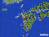 2020年09月25日の九州地方のアメダス(日照時間)