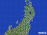 2020年09月26日の東北地方のアメダス(風向・風速)