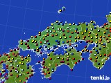 2020年09月27日の中国地方のアメダス(日照時間)