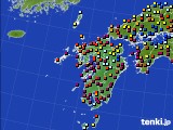 九州地方のアメダス実況(日照時間)(2020年09月27日)