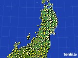 2020年09月27日の東北地方のアメダス(気温)