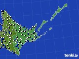 2020年09月28日の道東のアメダス(風向・風速)