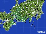 2020年10月01日の東海地方のアメダス(風向・風速)