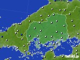 広島県のアメダス実況(風向・風速)(2020年10月01日)